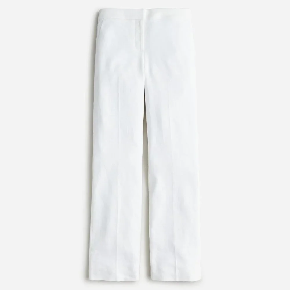 NWT Womens Size 18 18x32 J. Crew Willa Full Length Stretch Linen Flare Pant NEW